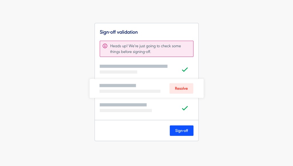 Sign-off validation﻿